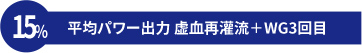 15% 平均パワー出力 虚血再灌流＋WG3回目